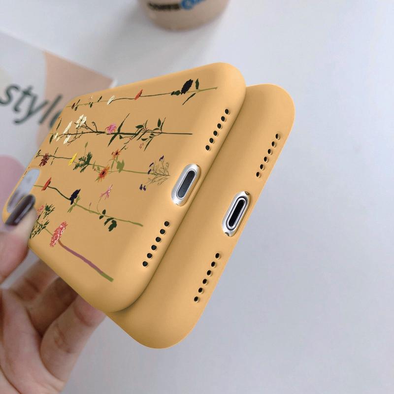 Мягкий силиконовый чехол с цветком для Xiaomi Redmi Note 13 Pro 13C Poco C65 Samsung A35 A55 A34 S24 Huawei Honor 200 Realme Camera Защитный противоударный чехол