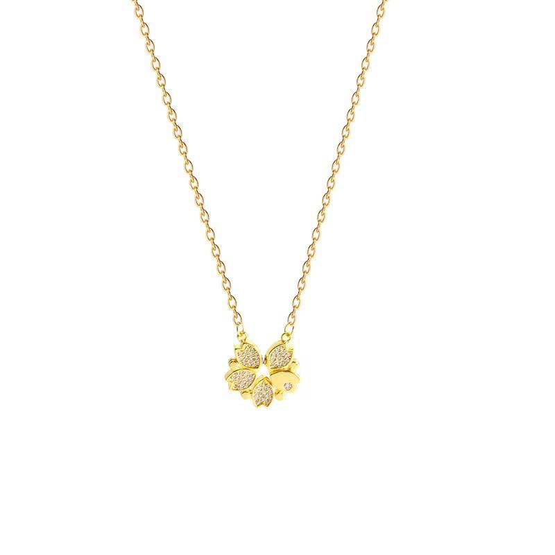 Ожерелье Love Four Leaf Clover для двоих, Light Luxury Niche Design Sense, Advanced Collarbone Chain, Temperament Internet Celebrity Jewelry
