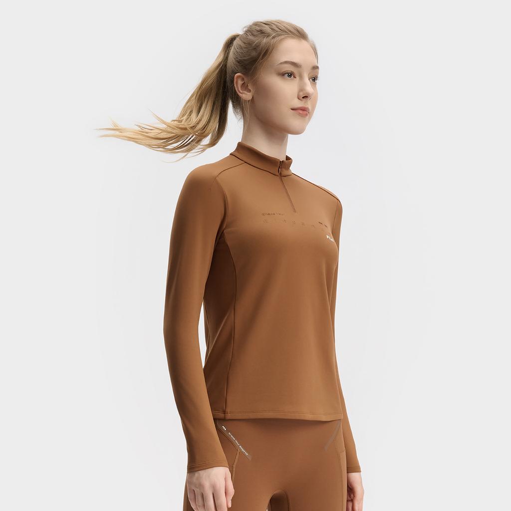 Новая женская футболка FILA из серии Fitness, цвет каштаново-коричневый, A11W441208F-BN