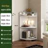 Triangular Corner Shelf and Storage Cabinet for Living Room or Desk Side