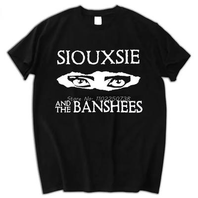 Женская Мужская Футболка Харадзюку Siouxsie and Banshees Мужская Футболка Крутая Готическая Панк Графическая Футболка Ropa Hombre