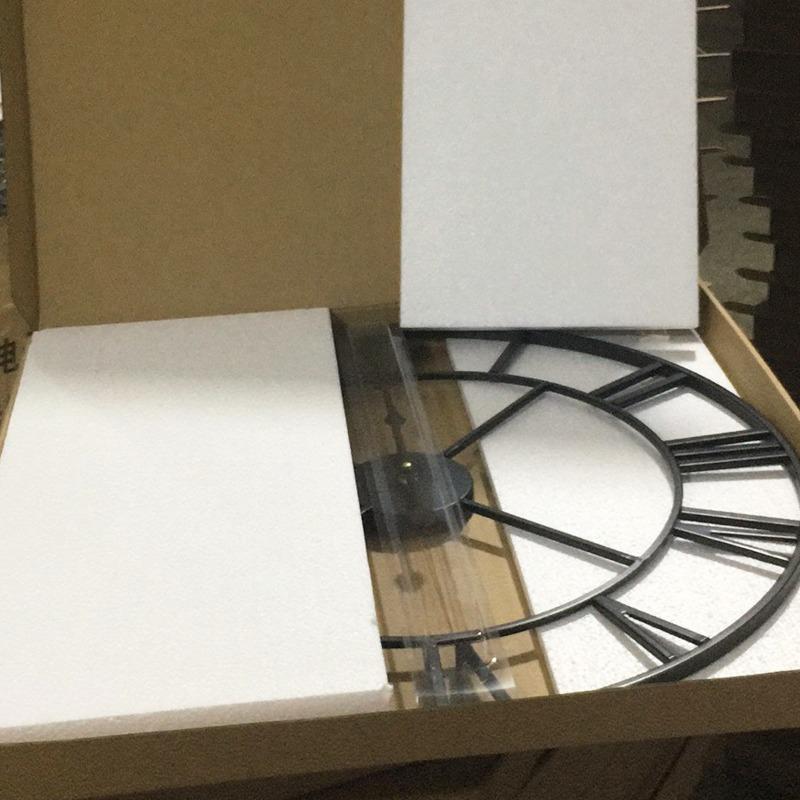 Большие уличные садовые настенные часы с металлическими римскими цифрами 40/47 см, круглый циферблат, черное золото, украшение для дома