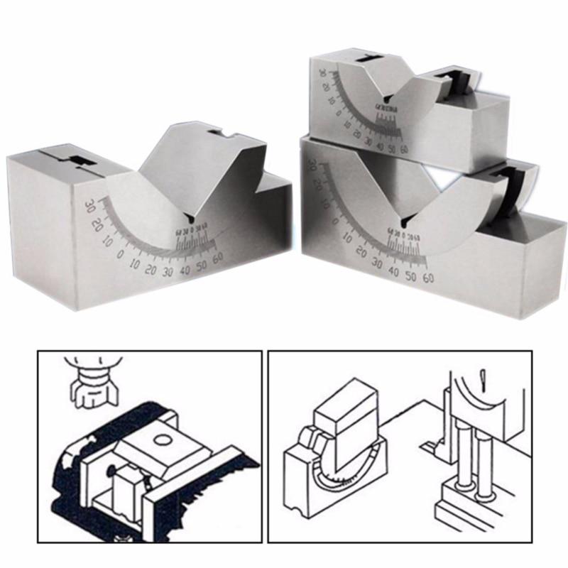Accessories Adjustable Angle V Block Silver Tools Measuring Guage 1pc Anti-rust Cast Iron