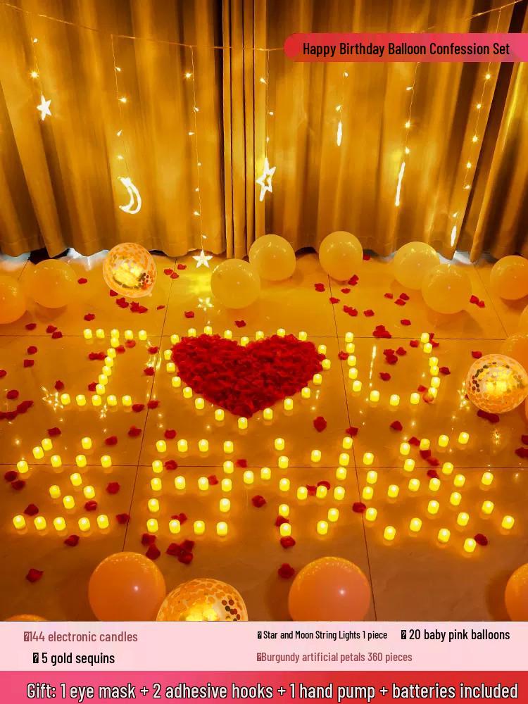 Romantic Indoor Proposal & Celebration Candle Decor Set