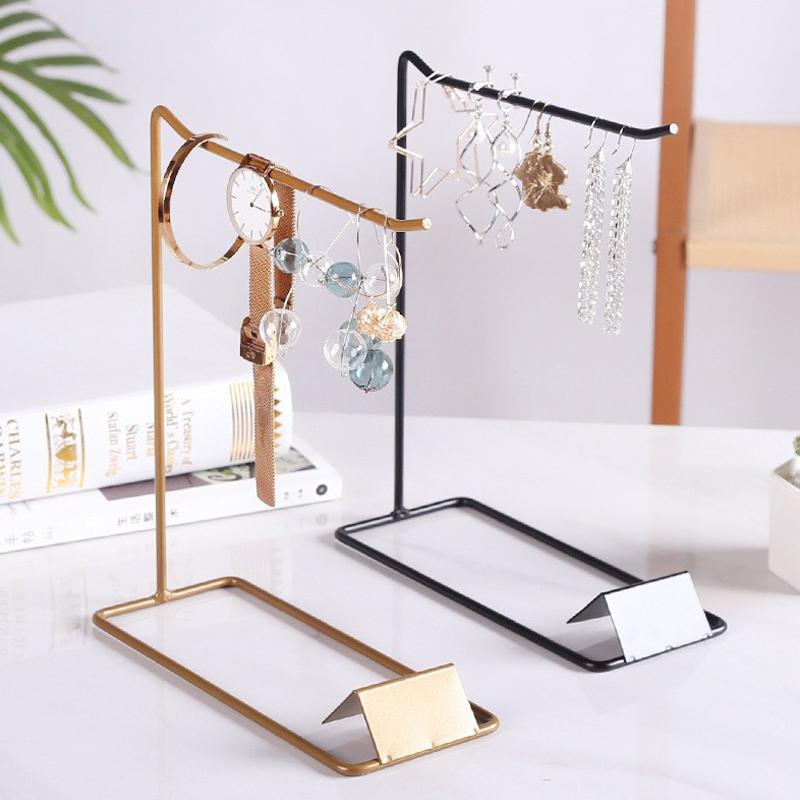Подставка для демонстрации украшений из железа, настольный держатель для хранения всякой всячины, стойка для украшений для ожерелий, браслетов, сережек, колец, повязок на голову