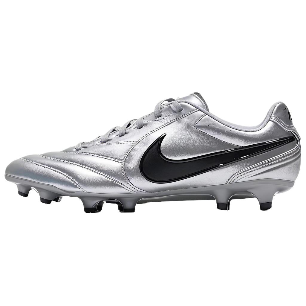 Nike Футбольные бутсы Tiempo Ligera FG для твердого грунта, унисекс, серебристые HQ3158-001