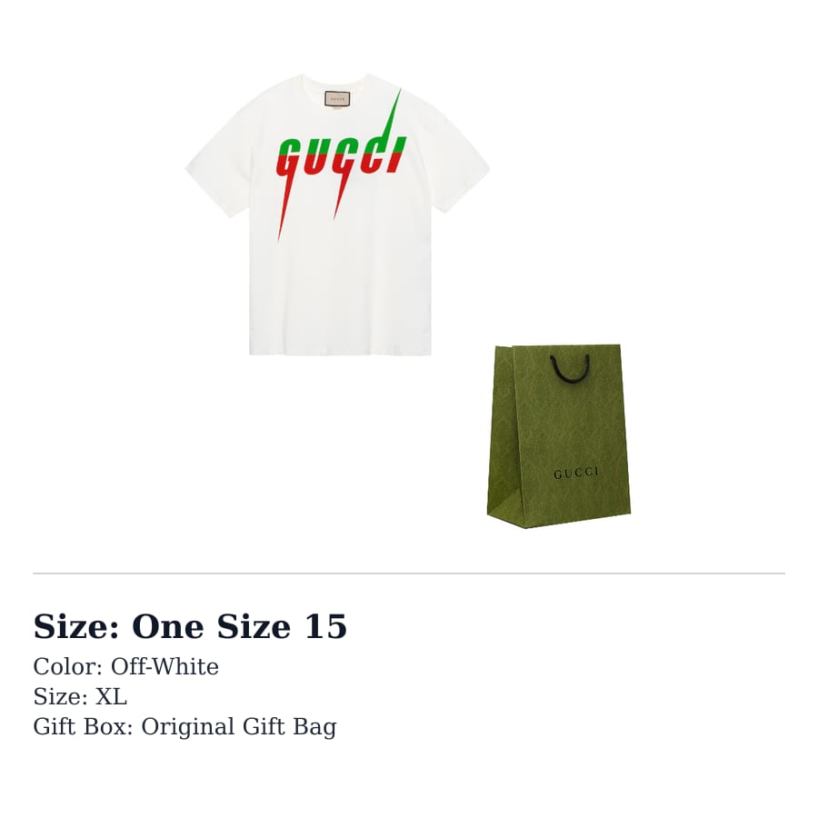 GUCCI Men's Cotton Blade T-shirt White 565806-XJAZY-9037