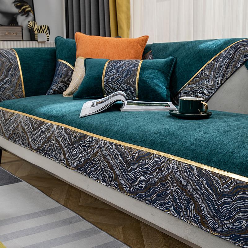New Chinese Sofa Cushion Cover Four Seasons Universal Chinese Sofa Cushion Anti-slip Four Seasons Cashmere Sofa Towel Washable