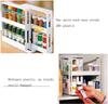 Double layer Rotatable Seasoning Rack Two layer Layered Seasoning Tank Storage Rack Kitchen Seasoning Bottle Storage Rack White