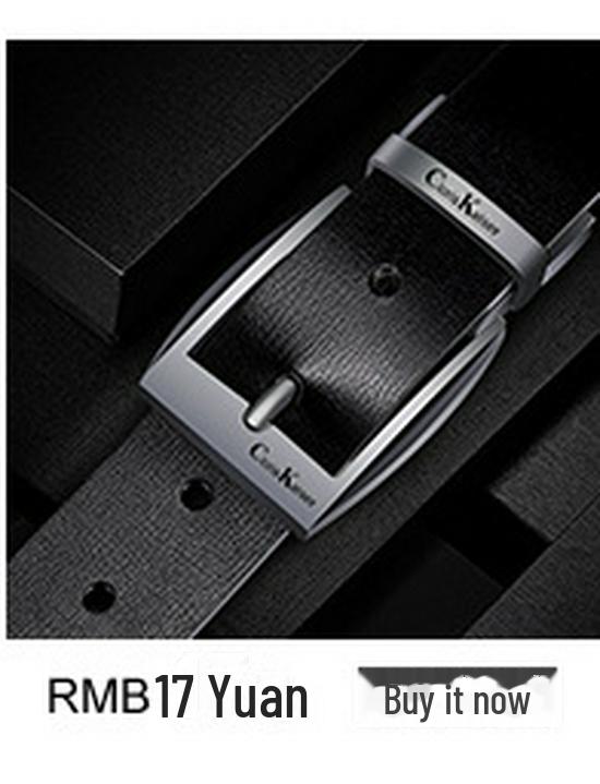 Men's Genuine Leather Crocodile Pattern Automatic Buckle Belt