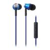 Audio Technica iPod/iPhone/iPad In-ear Earphones with Microphone Blue ATH-CK330i BL
