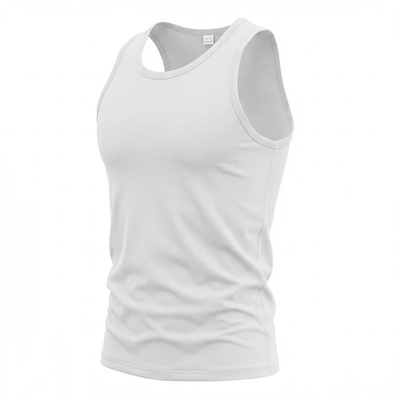 Men S Sleeveless Sports Vest Solid Color Casual Summer