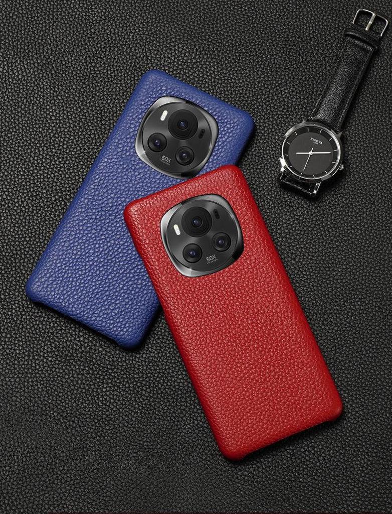 Чехол Honor Magic6Pro из натуральной кожи с узором из коровьей кожи личи для максимальной защиты