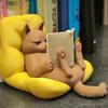 Фигурка кошки, читающей книгу, 3D-печать, милая лежащая кошка, статуэтка читающей книгу, для офиса, дома, книжной полки, рабочего стола, декор, подарки для любителей кошек
