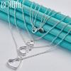 O-chain Romantic Heart Necklace Silver Gift Fashion Jewelry