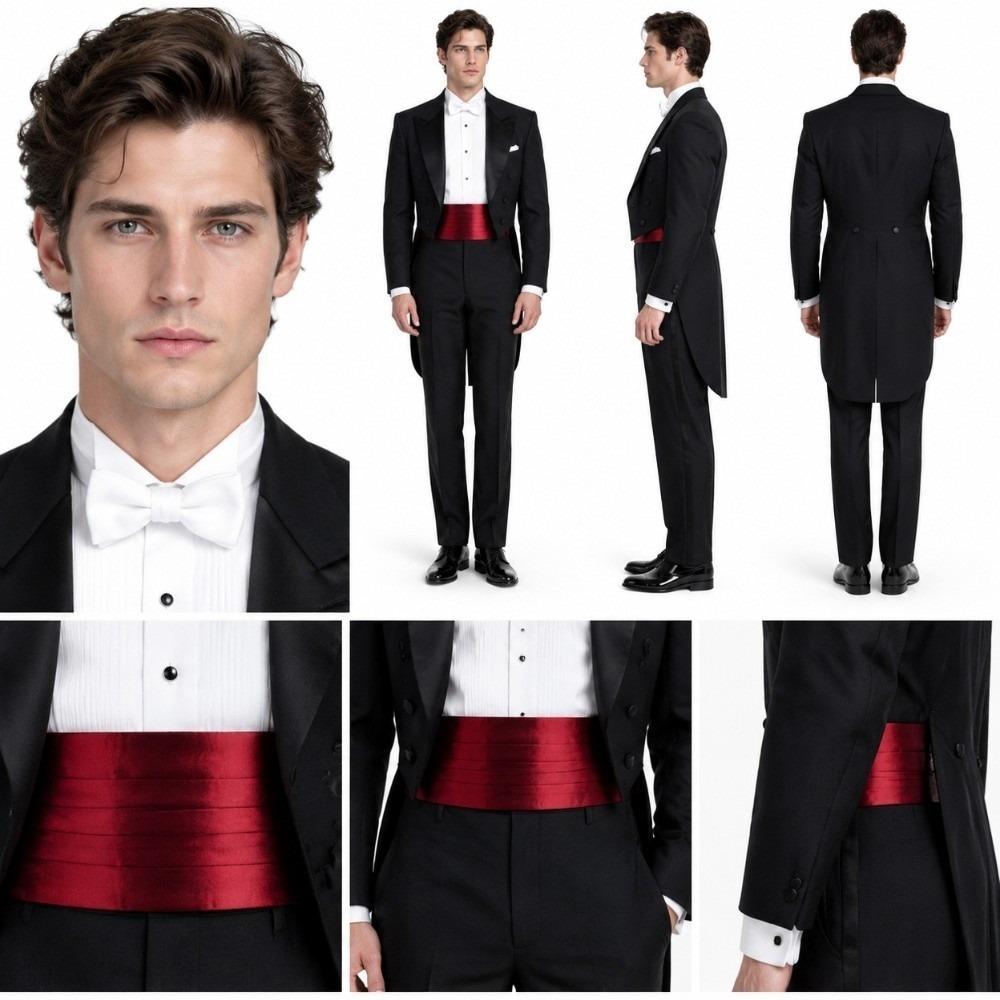 Fashionable Shirts Suits Bellyband Satin Formal Wear Accessory Stylish Men Tuxedo Cummerbund Party