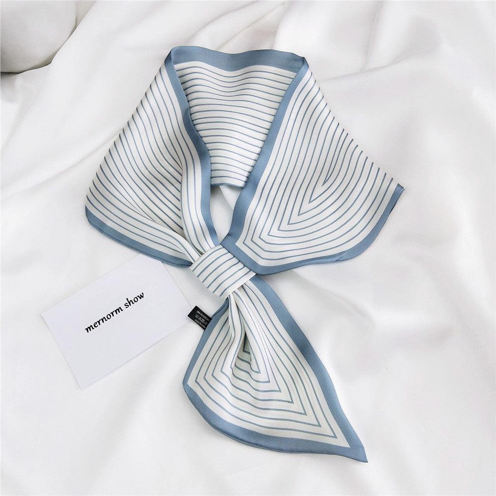 Новые шарфы Шелковые шарфы Женские весенние и осенние длинные декоративные профессиональные шарфы Летние тонкие стили в сочетании с рубашками Стильные