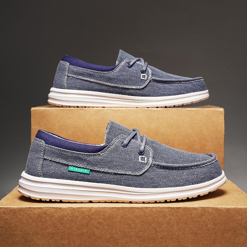 Мужская парусиновая обувь для отдыха на открытом воздухе, серые кроссовки, обувь для вождения, повседневная обувь цвета хаки с широким носком для больших размеров