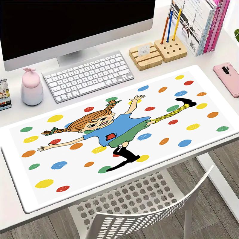 Pippi Longstocking Theme Mouse Pad, Non Slip Rubber Base, Multifunctional Office & Home Decor, Perfect for Workspace Personalization.
