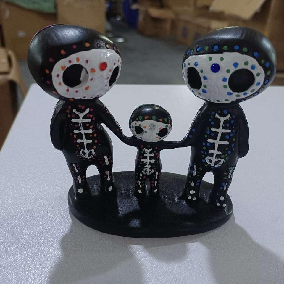 Статуэтка пара Сахарных Черепов, Фигурка пары Сахарных Черепов, Рождественский подарок, Подарки в чулок, Подарок на День святого Валентина, Подарок девушке