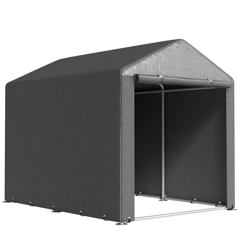2.2 x 1.6 m Outdoor Storage Tent, with Accessories - Dark Grey
