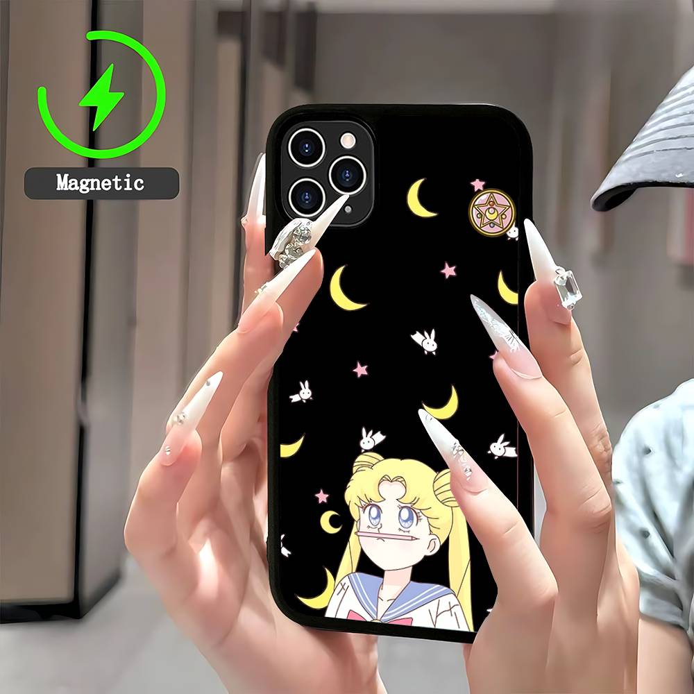 Anime Sailors Moons Phone Case Magnetic Case For IPhone 16 14 13 12 11 15 Pro Max Plus For Magsafe Wireless Charge Cover