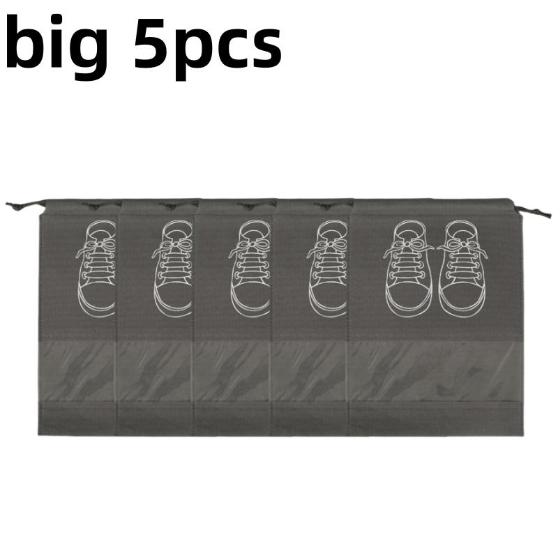 5 шт. Органайзер для хранения обуви, сумки, нетканые, дорожные, портативные, водонепроницаемые, карманные, для одежды, прозрачные, подвесные сумки