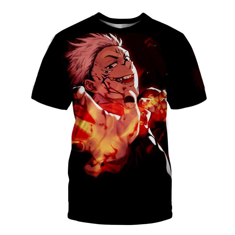 Летняя новая модная мужская футболка с принтом аниме-элементов и цифровой печатью Spell Battle Series