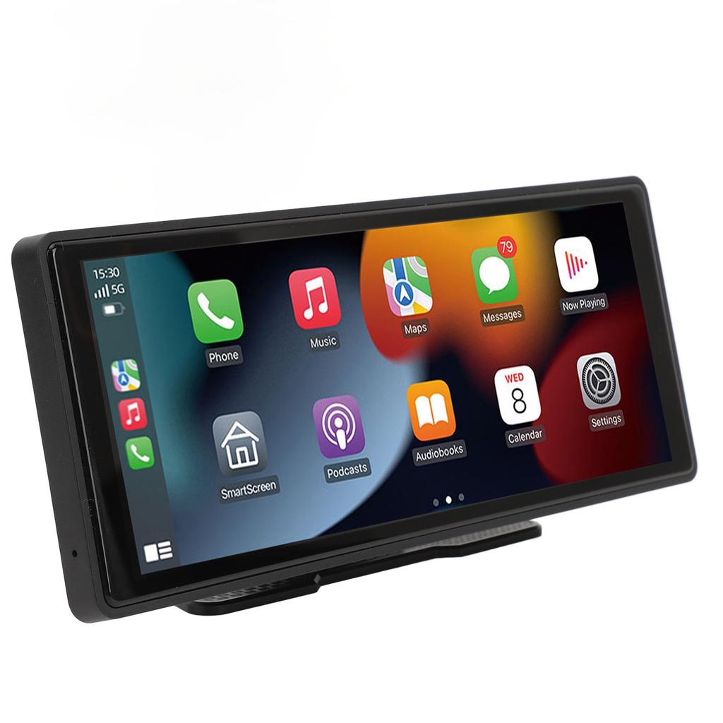 Портативная автомобильная стереосистема с голосовым управлением, GPS-навигацией, AUX FM, 10,26-дюймовым сенсорным экраном, автомобильное радио для Carplay для Android Auto