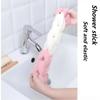 Colour Block Foaming Net Mesh Bath Towel Simple Bath Sponge  Shower Use