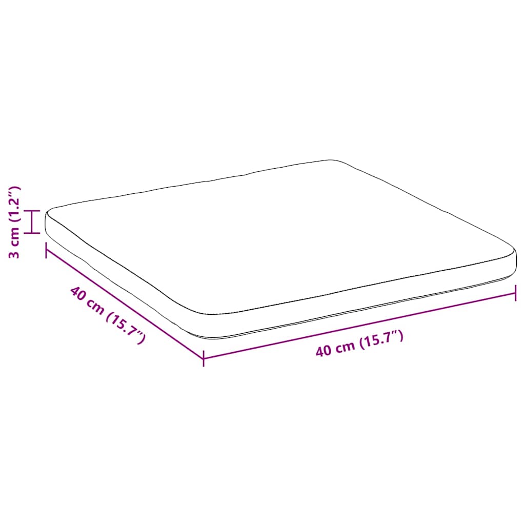 Seat Cushions 4 Pieces Pink 40 x 40 x 3 cm Fabric