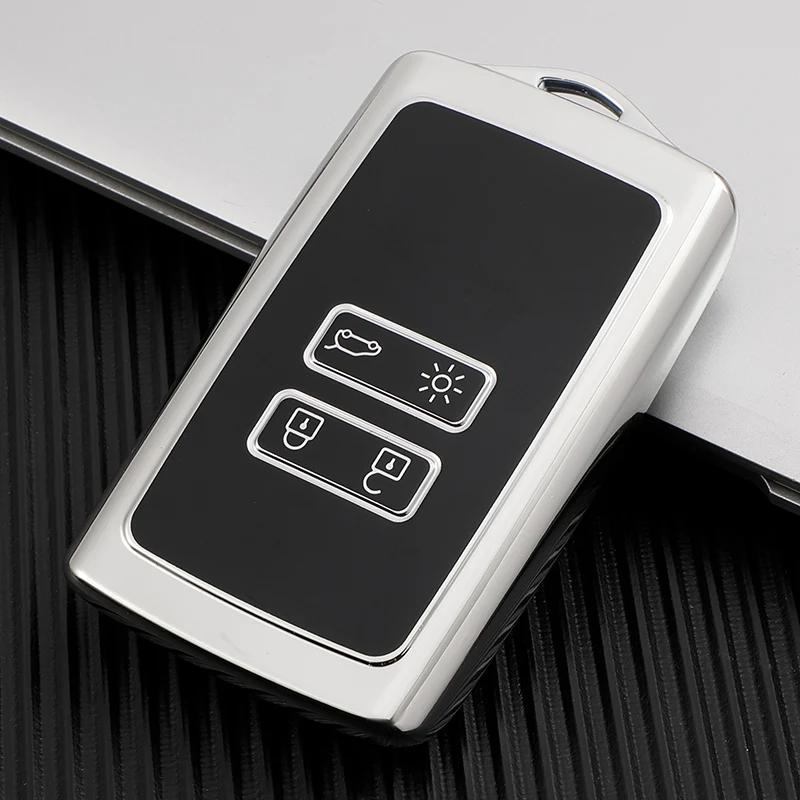 Новый чехол для ключей из ТПУ, полное покрытие для Renault Koleos Kadjar Megane Talisman Captur Espace Clio 2016-2019, аксессуары с 4 кнопками