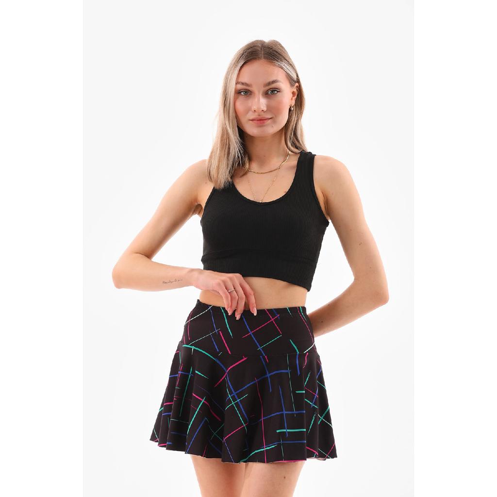 Crop Swimsuit With Shorts And Skirt