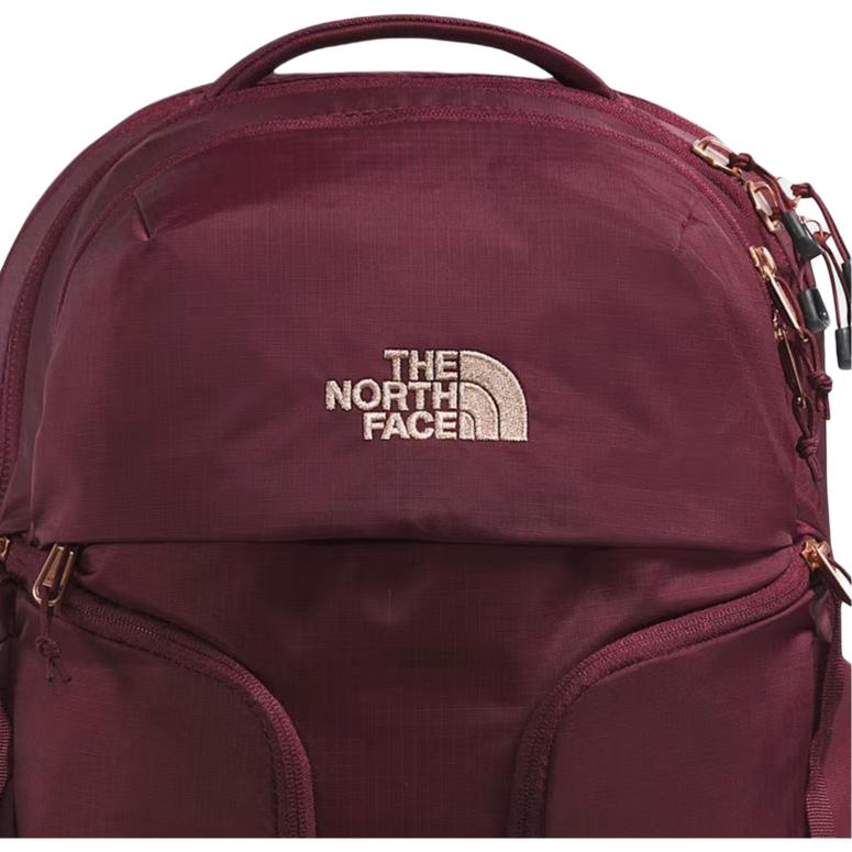 The North Face Рюкзак Surge 25 л с логотипом бренда, на молнии, женский, из переработанного нейлона, фиолетово-красный NF0A81E90OV