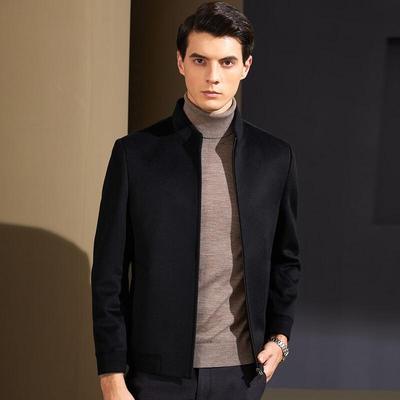Мужская кашемировая куртка из шерсти ягненка Antonio в стиле business casual со стойкой