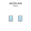 Серьги Modian S925 из стерлингового серебра с опалом — уникальные, нишевые, в холодном стиле украшения для женщин.