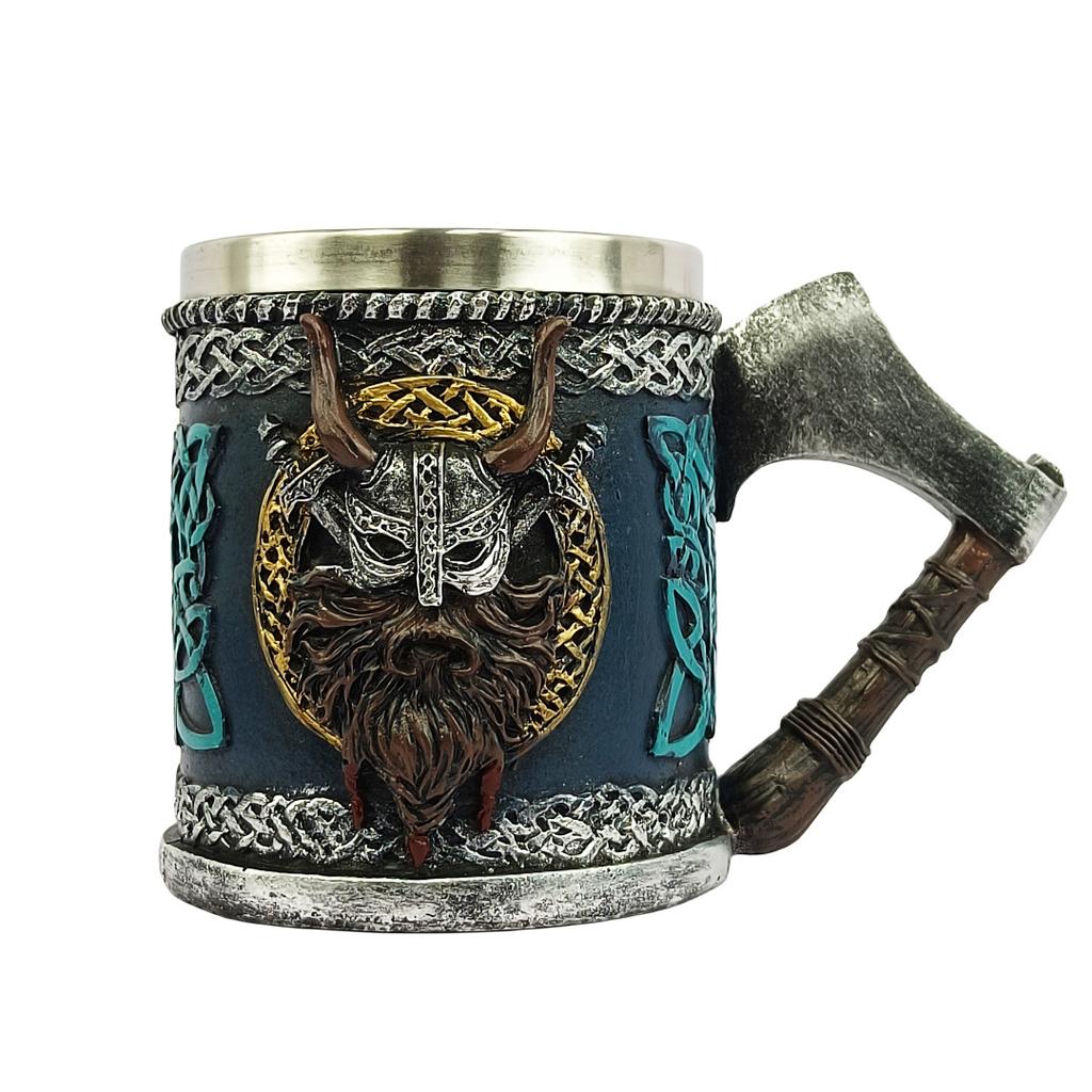 Viking Mug Battle Axe Beer Cup Medieval Viking Pirate Mugs Coffee Cup