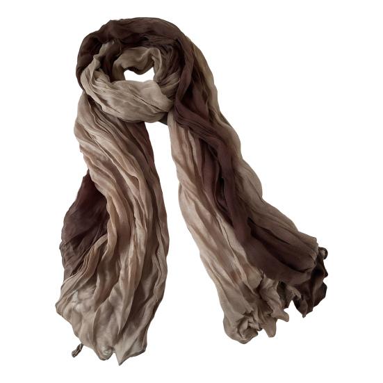 Women Scarf Autumn Winter Tie-Dye Scarf Soft Smooth Texture All-Weather Shawl Versatile Outdoor Accessory