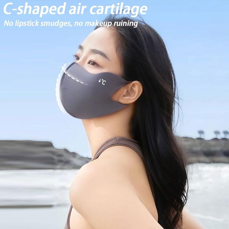 Uv Protection Breathable Face Mask 3D Seamless Full Face Outdoor Lightweight Sun Block Flex Fit