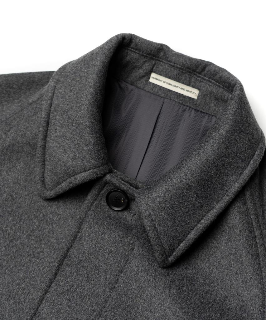 Edinburgh Club Wool Bonding Balmacaan Coat [C/Grey]