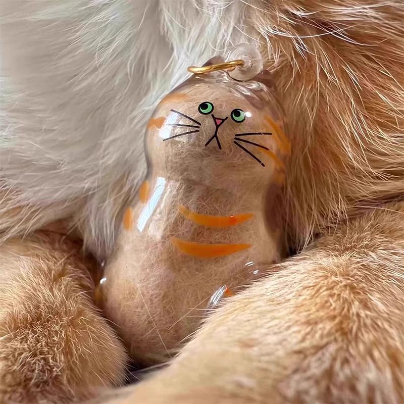 3 шт. Контейнер для шерсти моего питомца Коробка для хранения кошачьей шерсти Подвеска-брелок для кошки Сувениры для груминга шерсти питомца Подвесной декор для сумки