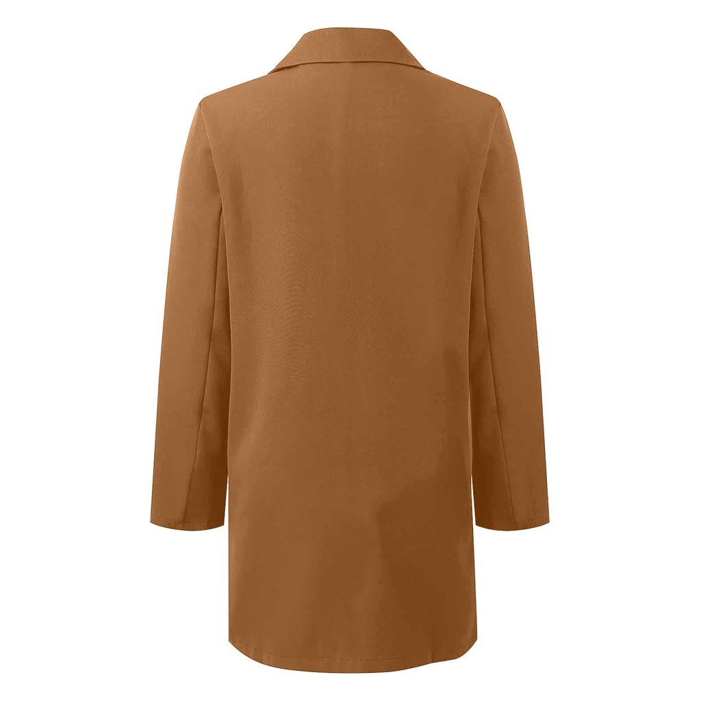 Женская мода повседневное свободное среднее длиннобортное однотонное шерстяное пальто