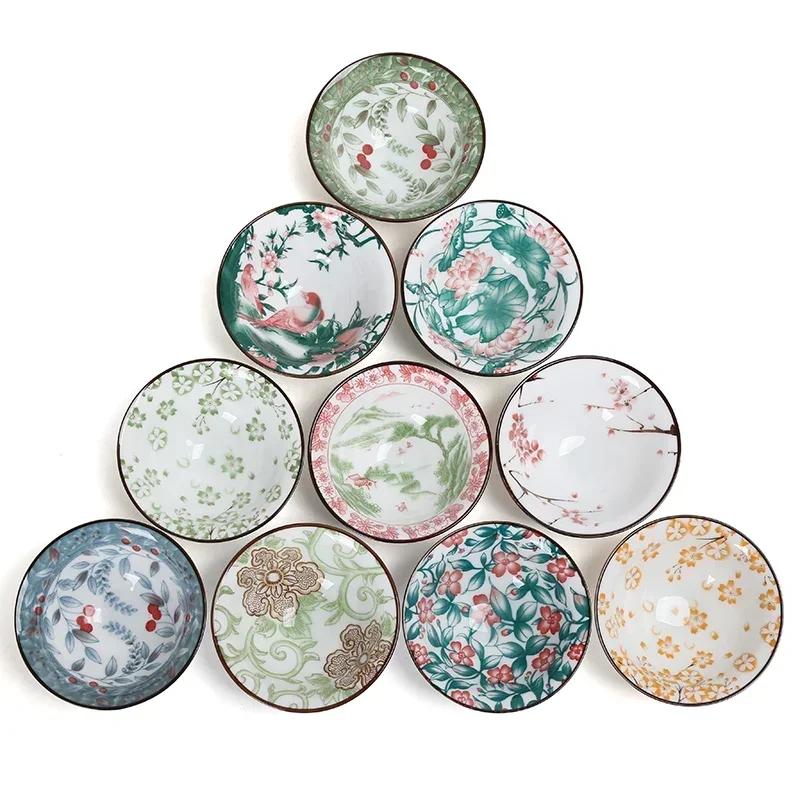 1 шт. китайская бутиковая керамическая чашка для чая, сине-белая фарфоровая чаша для чая, расписанная вручную, чашка для чая для путешествий и медитации, чайный набор 70 мл