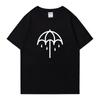 Umbrella Bring Me The Horizons Metal Washed Oversized T-shirt Street Hip Hop 100% Polyester Men Women Short Sleeve T-shirts Unisex