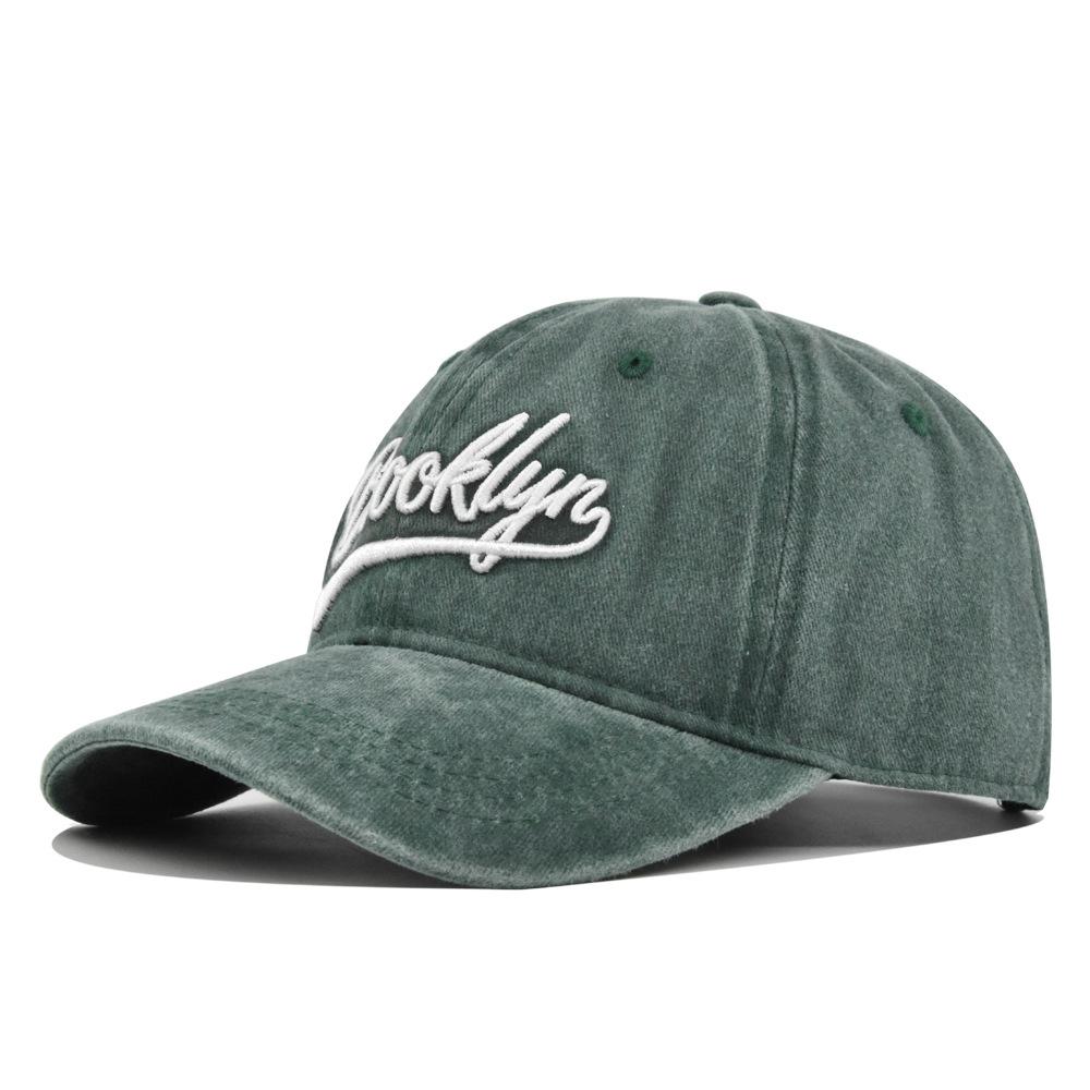 Унисекс Кепка Snapback Хип-хоп Ретро Повседневная Кепка Папы для Мужчин Женщин Спорт Подарок Винтажная Стиранная Хлопковая Бейсболка Вышивка Бруклин