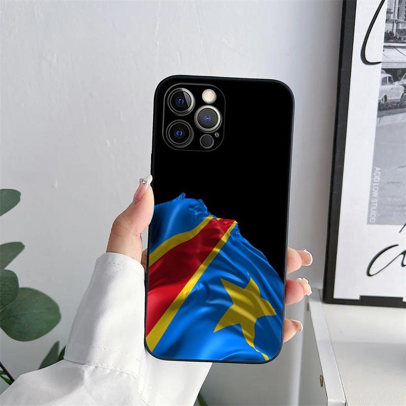 Чехол для телефона Флаг Демократической Республики Конго для iPhone 11 15 Pro Max Чехол Coque 14 Plus 13 Pro 12 11 X XS XR 7 8 SE Мягкий чехол из ТПУ