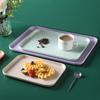 Nordic Style Rectangular Plastic Tray Household Thickened Food Plates Bread Pan Non-slip Tableware Storage Tray Kitchen Utensils