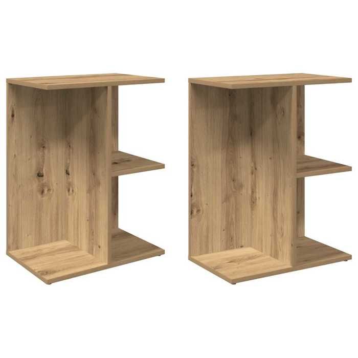 VidaXL Tables de chevet 2 pcs chêne artisanal bois d'ingénierie, table de nuit, table de lit, table de bout, armoire de lit 858667