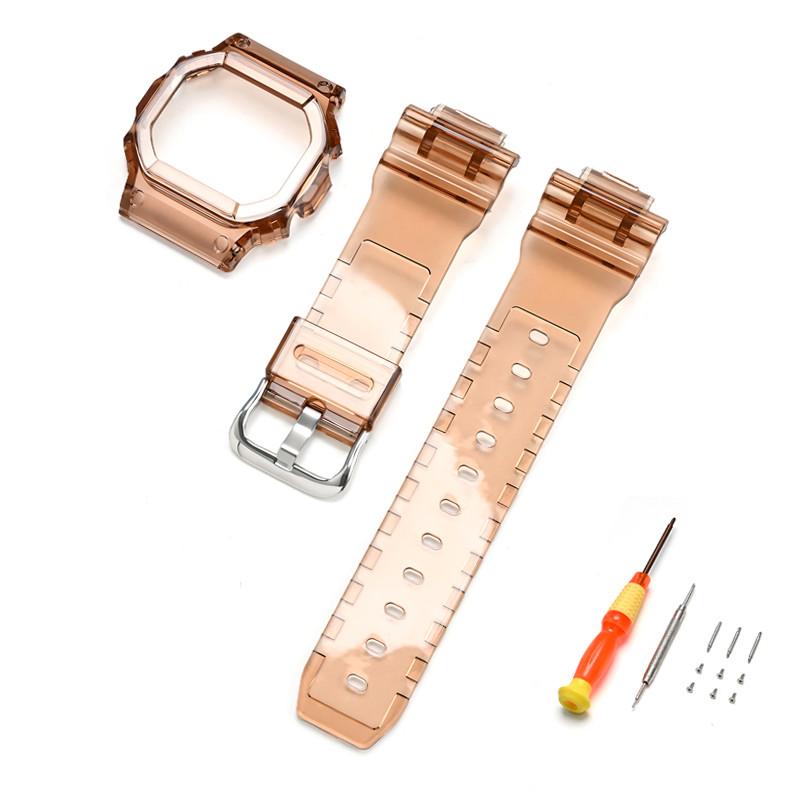 Ремешок для часов из смолы + чехол для Casio G-Shock DW-5600/5000/5030/5025 GW-M5610/M5600 G-5600 GLX-5600 Браслет Аксессуары