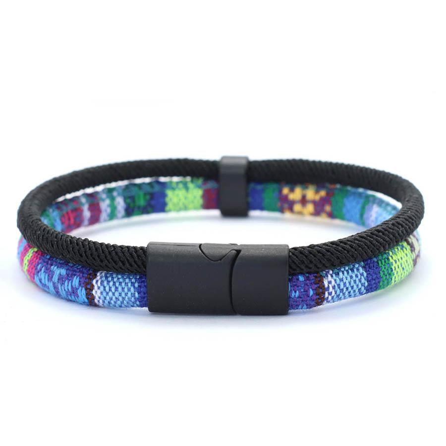 Stylish Tibetan Rope Bracelet Men 5 Colors Handmade Ethnic Wish Bangle Detachable Meditation Yoga Healing Fabric Braslet Pulsera